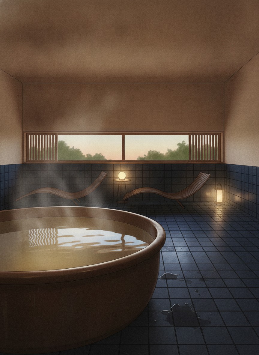 Illustration of Yamanaka Onsen Hanamurasaki in Yamanaka Onsen, Higashimachi, on the Kakusenkei gorge