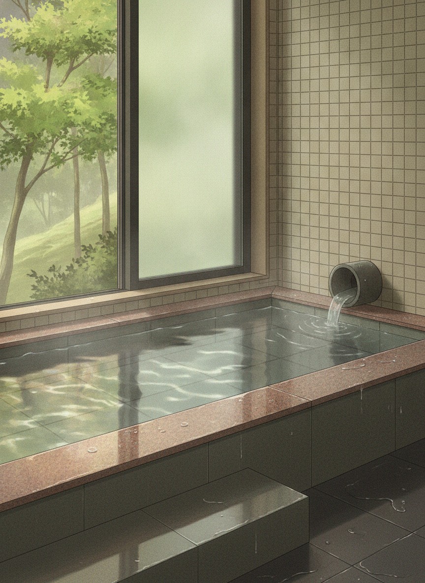 Illustration of Kochou in Yamanaka Onsen, Kajikamachi, facing Ayatori Bridge
