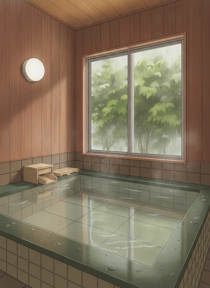 Illustration of Hakkei in Across the river from Sunayu, on the Toyosaka bank
