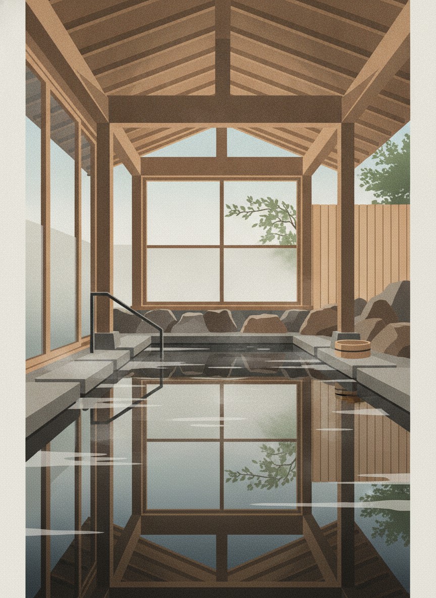 Illustration of Tsukanoma in Kawakami, about five minutes by car north of the center