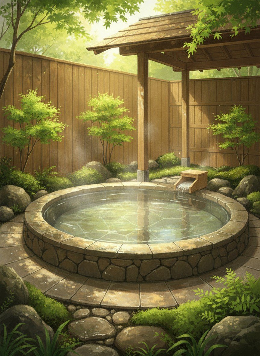 Illustration of Midoriya in Yumura, a minute from the bus stop