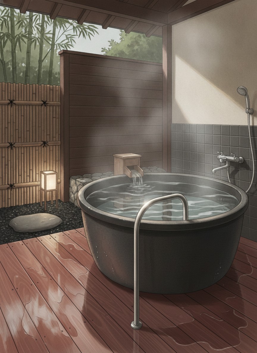 Illustration of Kifunosato in East end of Yunogo, set back in its own grounds