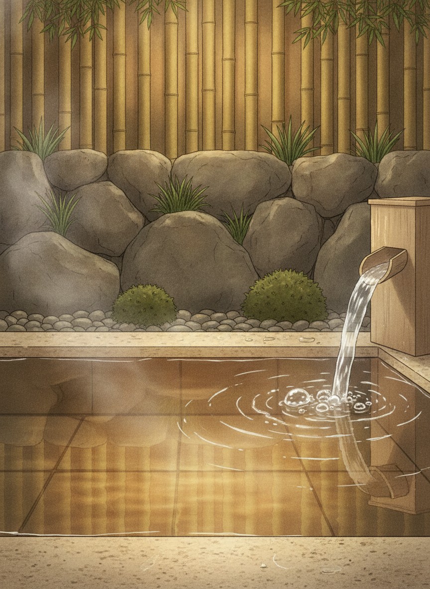 Illustration of Hana no Yado Nishikien in Centre of the Yunogo onsen street